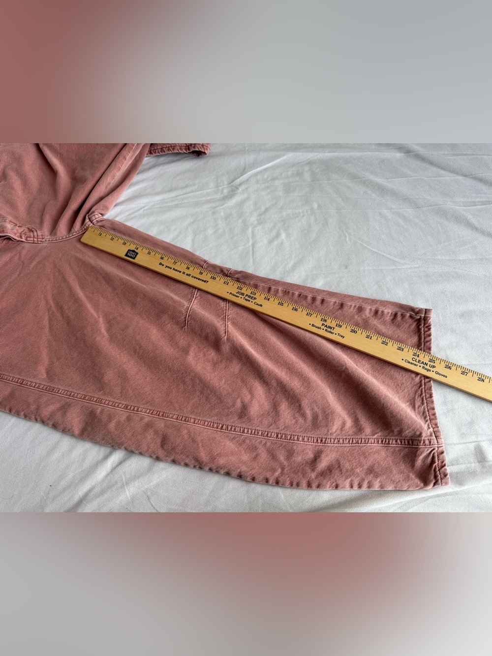 We The Free Good Luck Mid Rise Barrel Jeans Sunsetter pink size 32 or 14 cropped - Picture 12 of 14